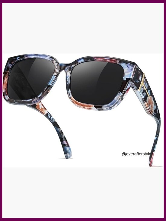 Polarized Fit Over Glasses Sunglasses, Oversized Square Wrap Around UV400 main image 6